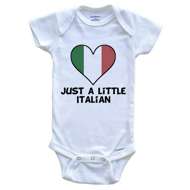 Infant Babys Cotton Long Sleeve Everyone Loves A Nice Italian Boy Flag-1 Climb Romper Funny Printed Romper Clothes 